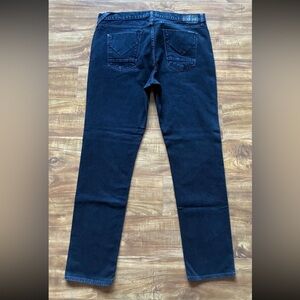 HUDSON Skinny Mens Dark Wash Black Slim Fit Stretch Jeans Pants Sz 38 x 34